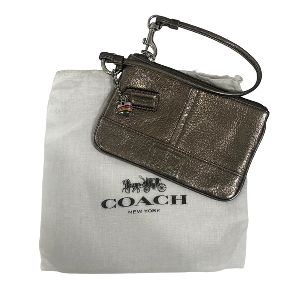 Coach Handbags - COACH Metallic Wristlet